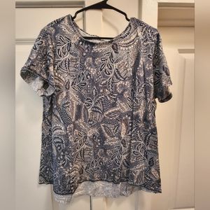 Pure Jill scoop neck elliptical tee